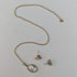 British Vintage Jewelry K9 Gold & Cameo Pendant Necklace Earrings Set